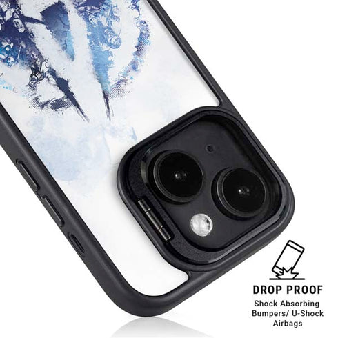 Marvel Avengers Blue Logo iPhone 14 Kickstand Case